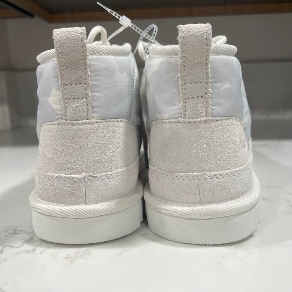 New UGG Plush Neumel Camo Winter Boots White Lace Up Round Toe Men's Size 12 - Picture 6 of 9